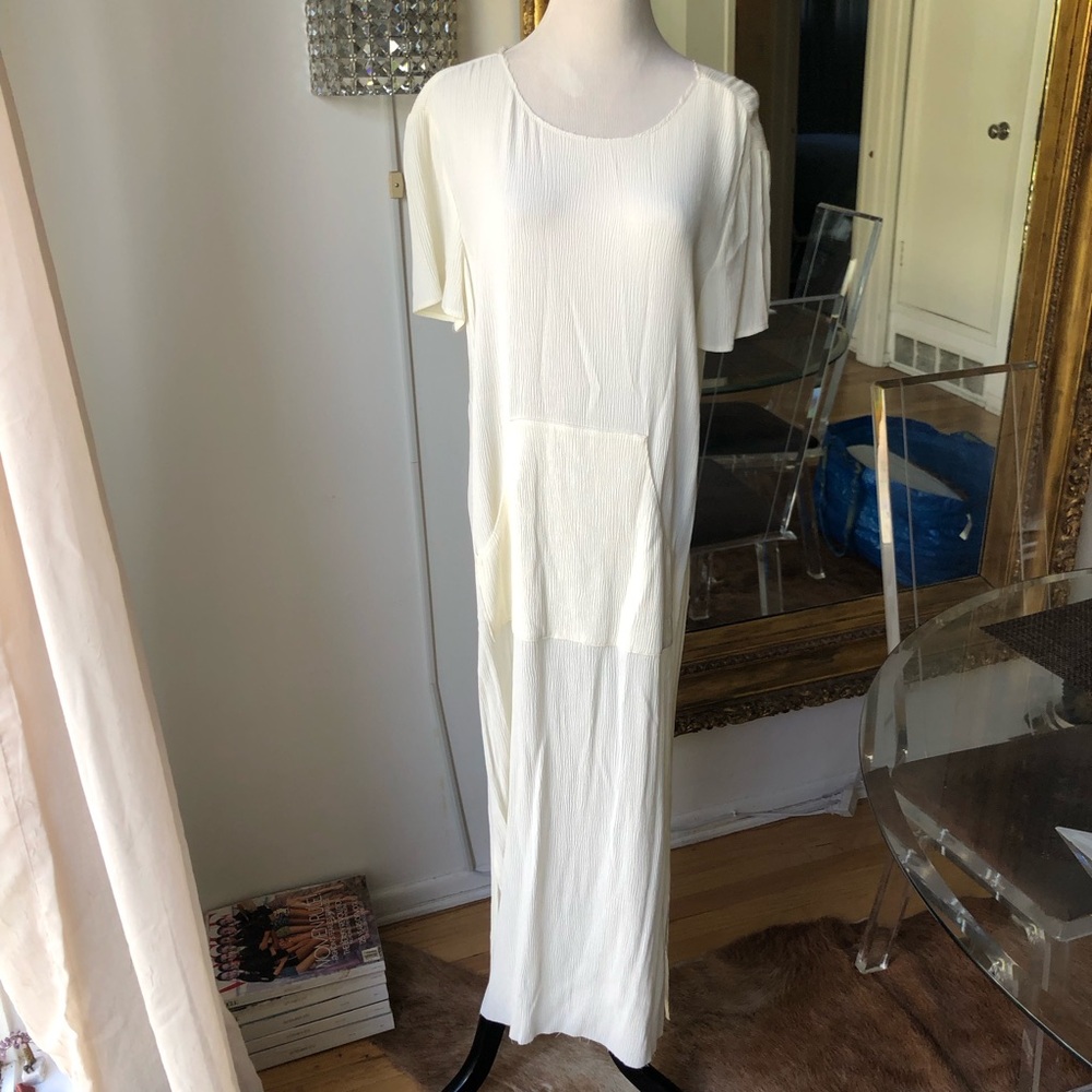 L’agence Elegant White Maxi Dress size small